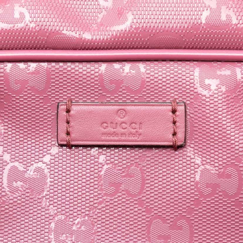 Gucci GG Imprime Business Bag Pink Canvas Good condition - Box View