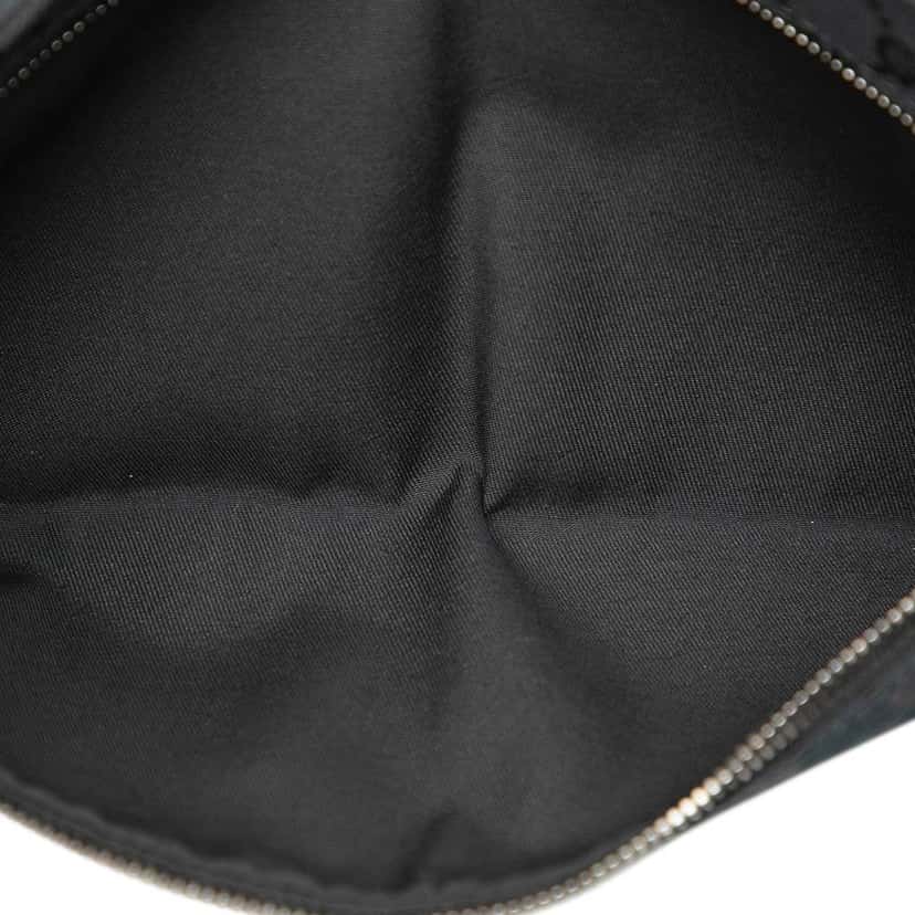 Gucci GG Canvas Double Pocket Belt Bag Black Canvas Very good condition - Model View