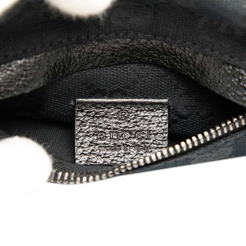 Gucci GG Canvas Double Pocket Belt Bag Black Canvas Very good condition - Box View