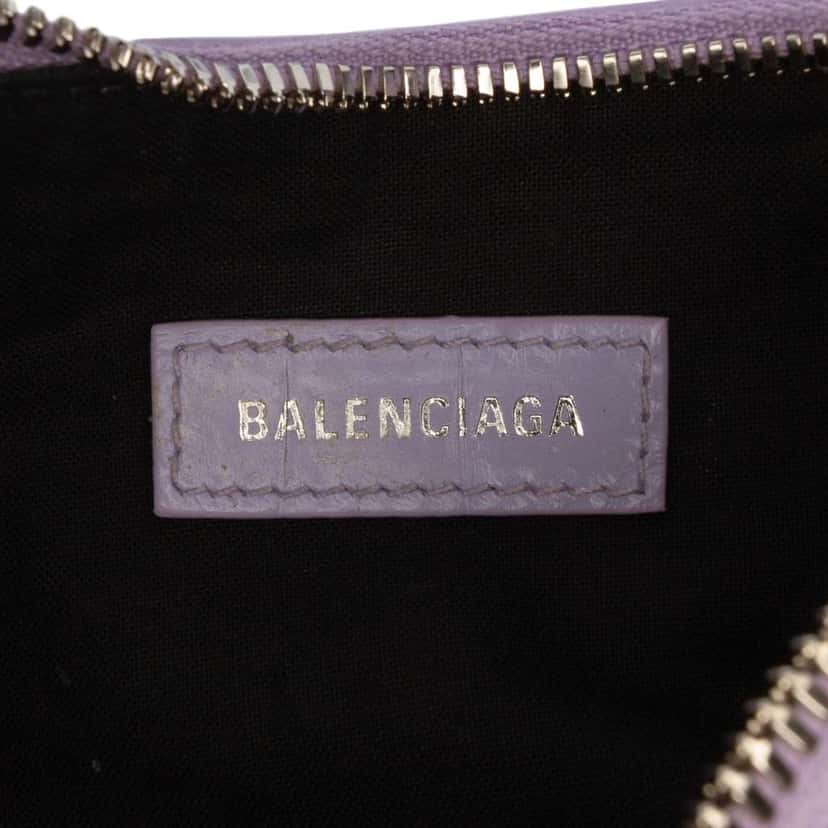 Balenciaga Croc Embossed Leather Motocross Le Cagole XS Purple Leather Very good condition - Box View
