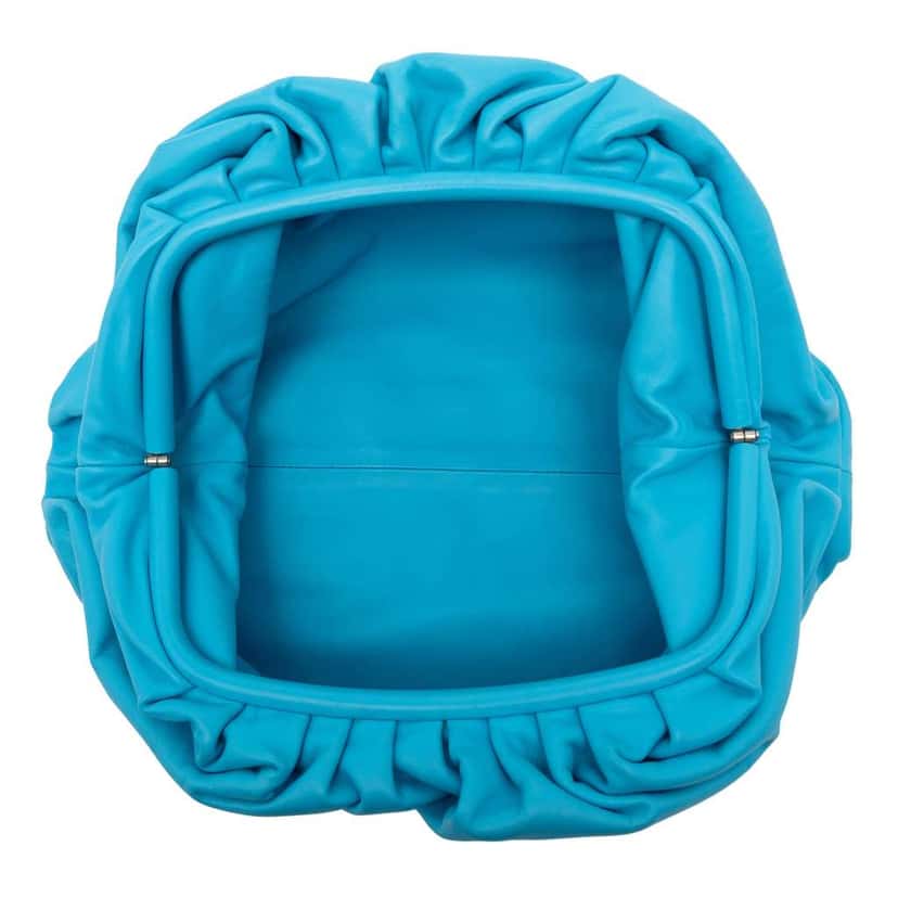 Bottega Veneta Lambskin The Pouch Blue Leather Very good condition - Model View