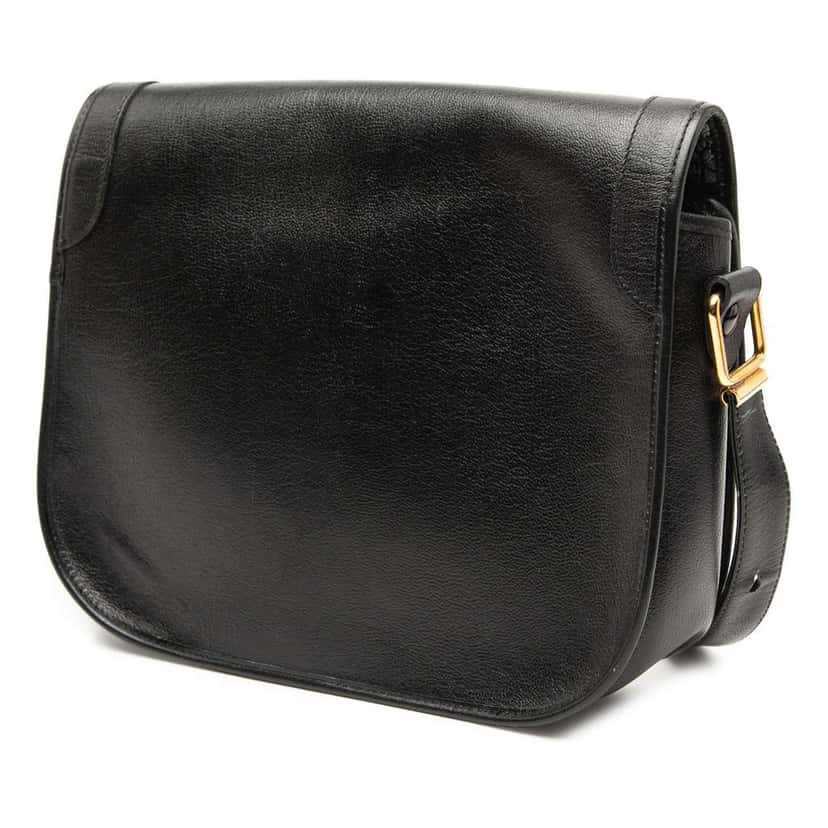 Dior Leather Flap Shoulder Bag Black Leather Very good condition - Back View