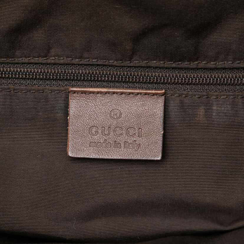 Gucci GG Canvas Bamboo Web Satchel Brown Canvas Good condition - Box View