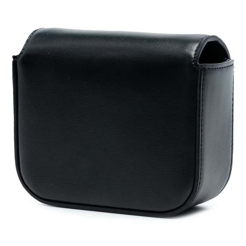 Celine Mini Shiny Calfskin Triomphe Crossbody Black Leather Very good condition - Back View