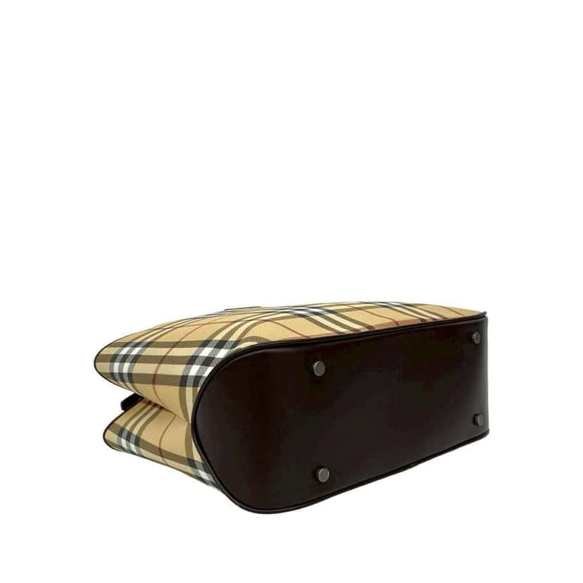 Burberry House Check Canvas Handbag Brown Canvas Good condition - Box View