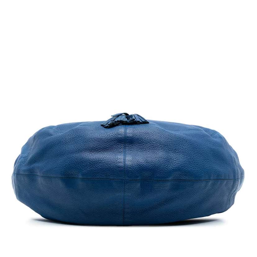 Bottega Veneta Large Washed Cervo Intrecciato Hobo Blue Leather Very good condition - Inside View