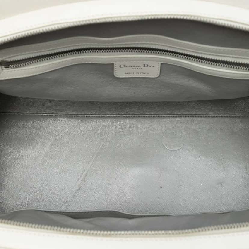 Dior Large Calfskin My Dior Frame Handbag White Leather Very good condition - Model View