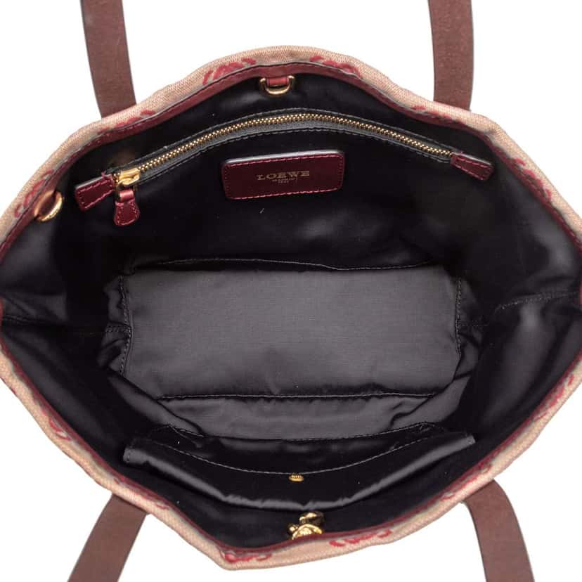 Loewe Anagram Canvas Tote Red Canvas Very good condition - Model View