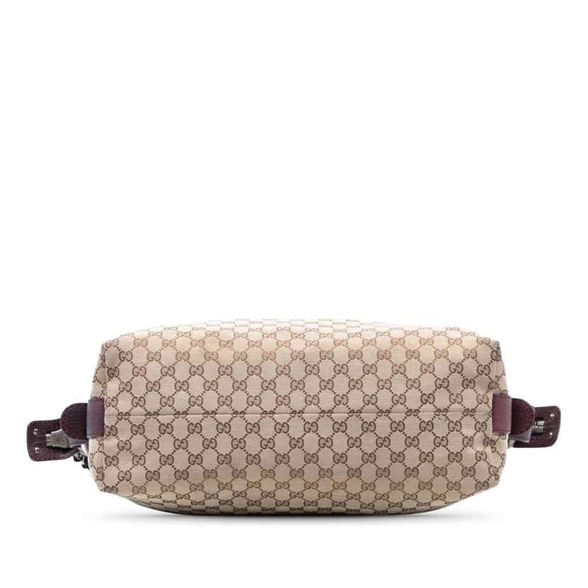 Gucci Medium GG Canvas Bamboo Bar Tote Brown Canvas Very good condition - Inside View