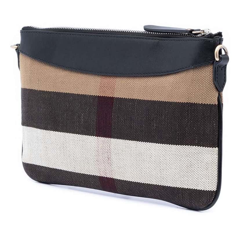 Burberry Mega Check Canvas Peyton Crossbody Brown Canvas Very good condition - Back View