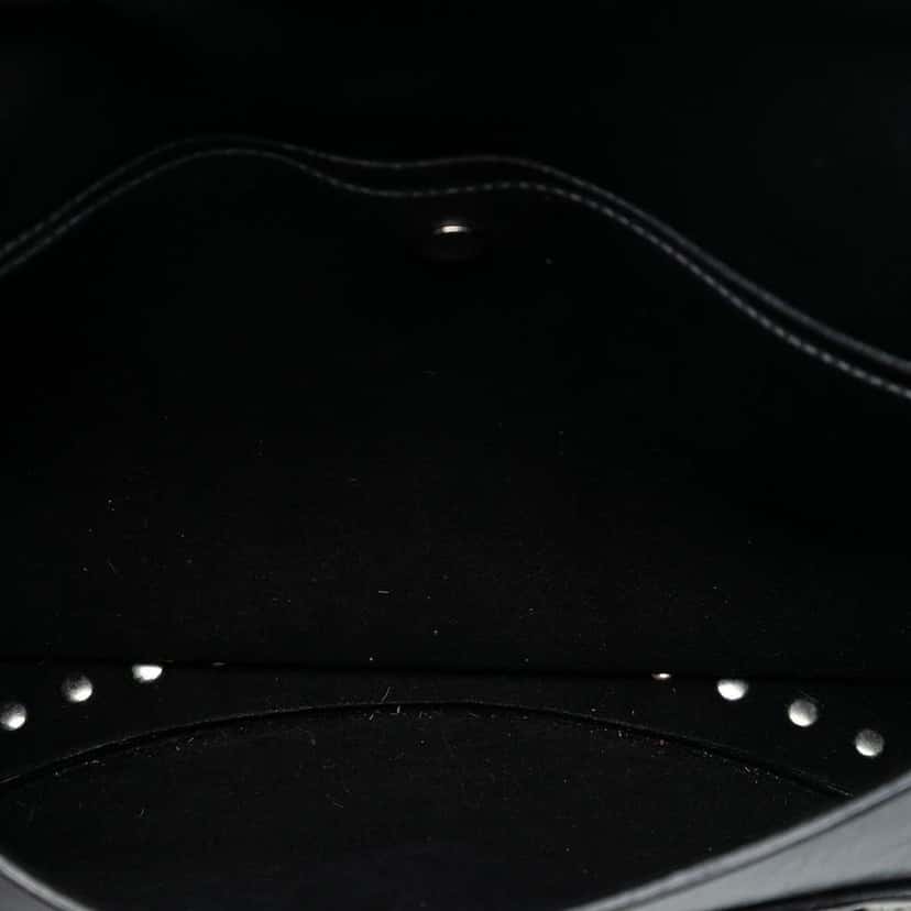 Celine Studded Leather and Pony Hair Zebra Print Poulbot Shoulder Bag Black Leather Good condition - Model View