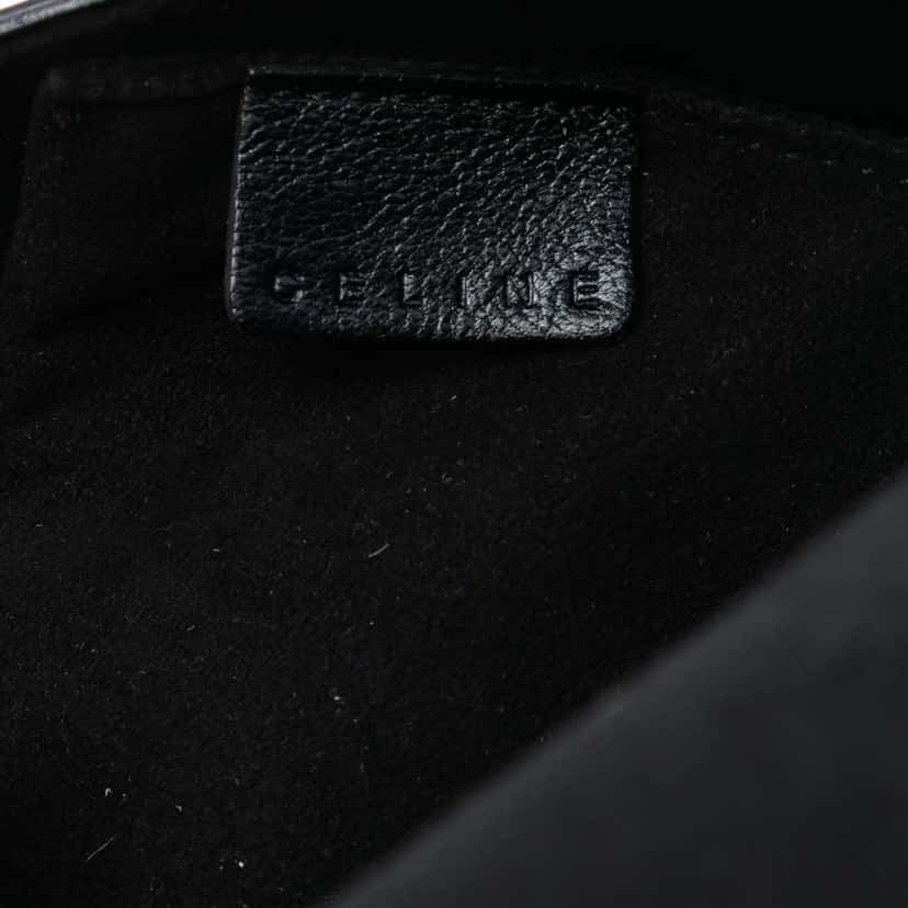 Celine Studded Leather and Pony Hair Zebra Print Poulbot Shoulder Bag Black Leather Good condition - Box View