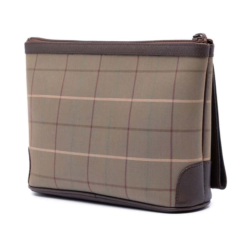 Burberry Vintage Check Canvas Wristlet Clutch Brown Canvas Very good condition - Back View