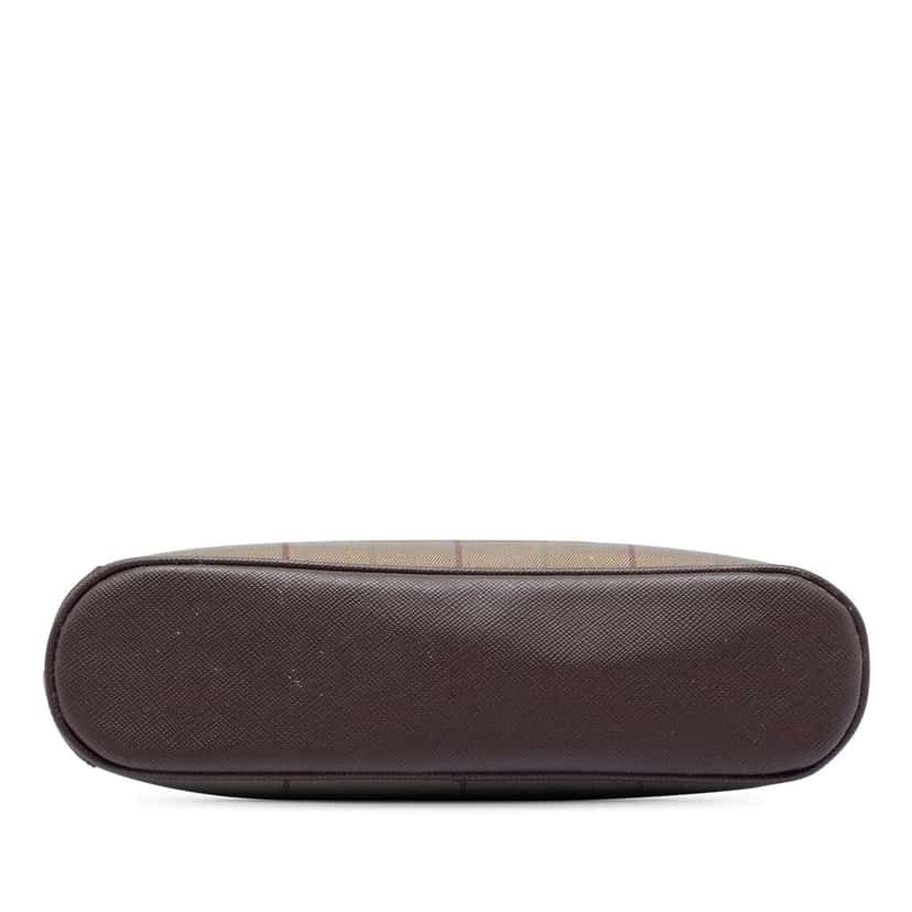 Burberry Vintage Check Canvas Wristlet Clutch Brown Canvas Very good condition - Inside View