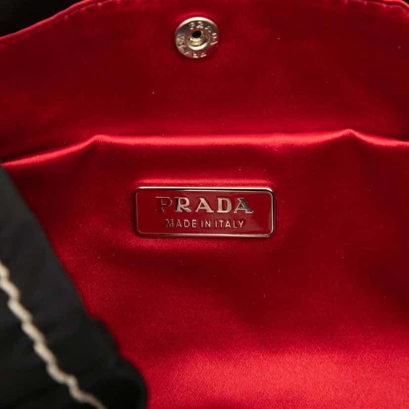 Prada Tessuto Kimono Obi Handbag Black Very good condition - Box View