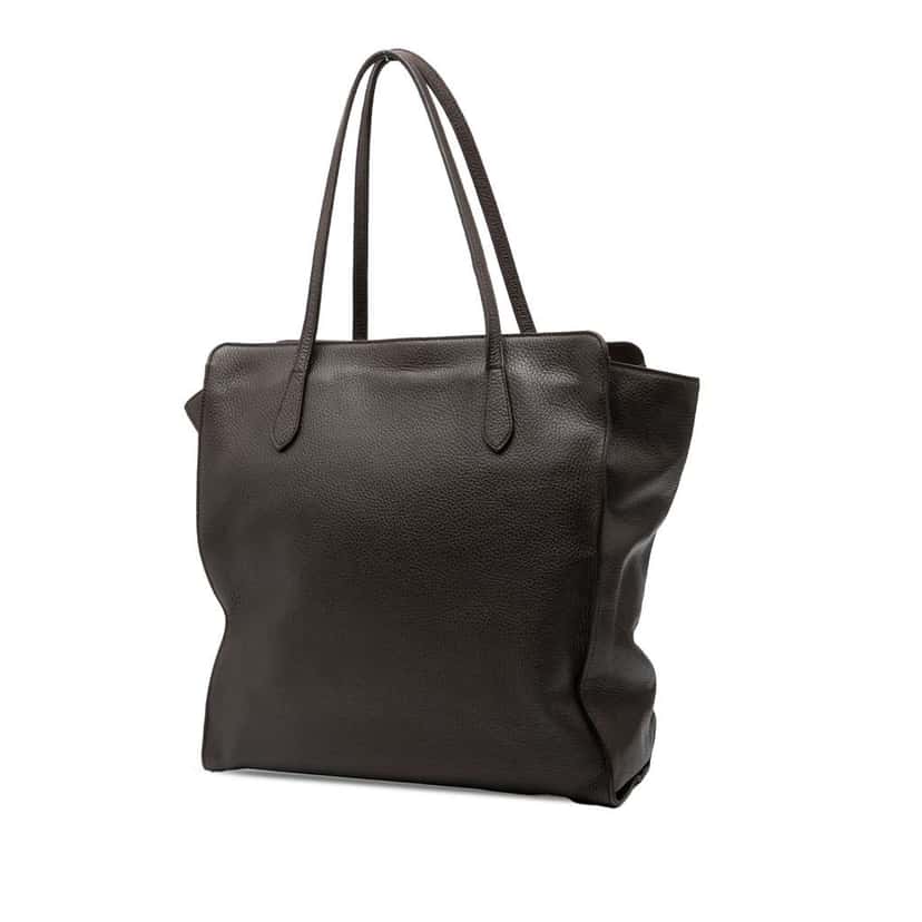 Gucci Dollar Calfskin Interlocking G Tote Brown Leather Good condition - Back View