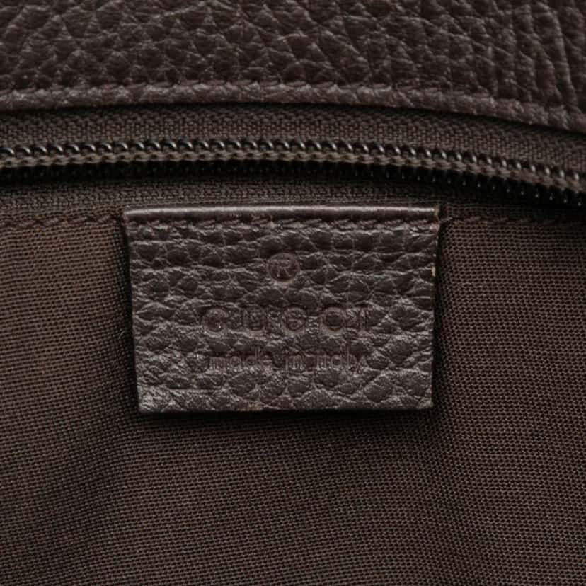 Gucci Dollar Calfskin Interlocking G Tote Brown Leather Good condition - Box View