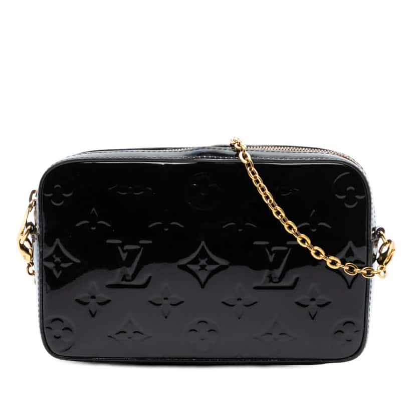 Louis Vuitton Monogram Vernis Camera Pouch Purple Leather Good condition - Front View