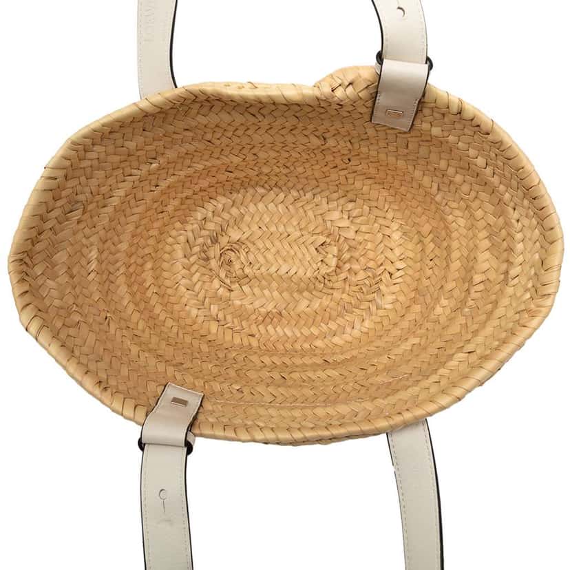 Loewe Small Raffia Anagram Basket Tote Brown Very good condition - Model View