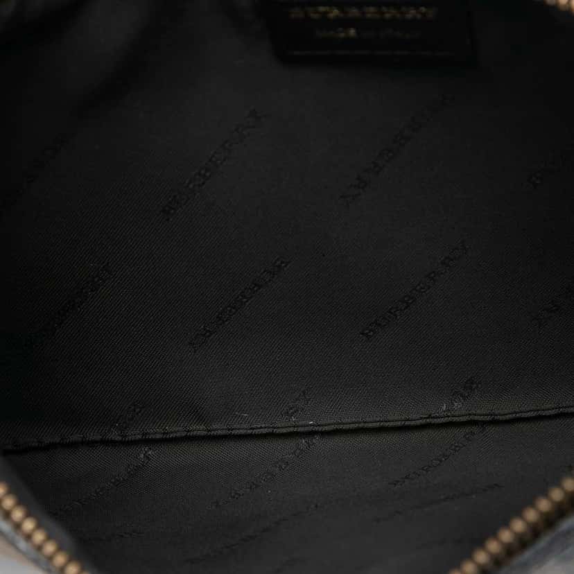 Burberry Haymarket Check Coated Canvas Peyton Crossbody Brown Canvas Very good condition - Model View