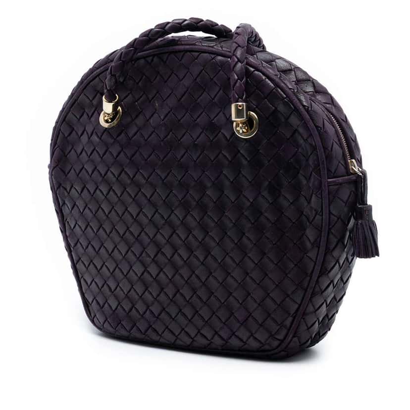 Bottega Veneta Nappa Intrecciato Crossbody Purple Leather Very good condition - Back View