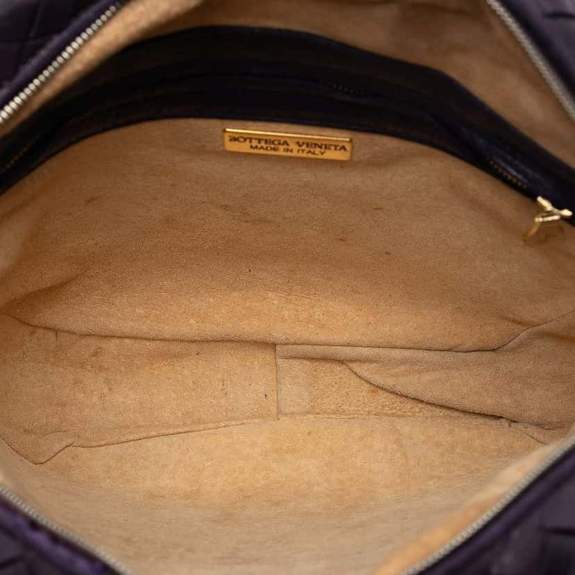 Bottega Veneta Nappa Intrecciato Crossbody Purple Leather Very good condition - Model View
