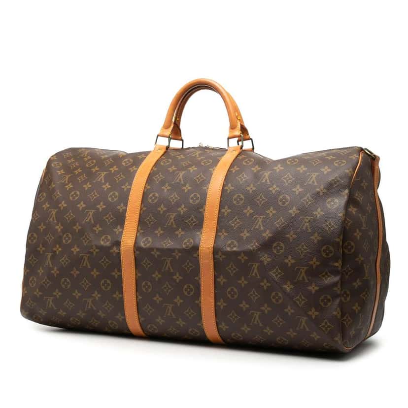 Louis Vuitton Monogram Keepall Bandouliere 60 Brown Very good condition - Back View