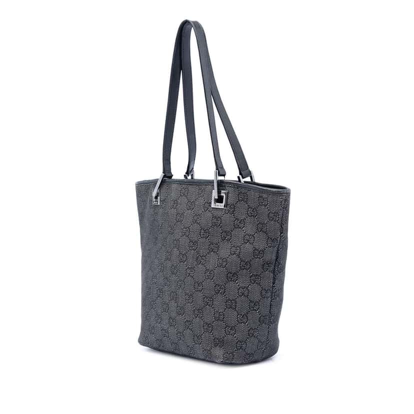 Gucci GG Denim  Shoulder Bag Grey Denim Good condition - Back View