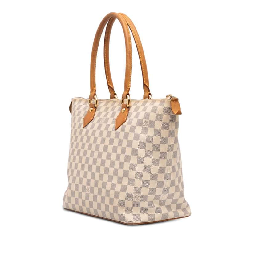 Louis Vuitton Damier Azur Saleya MM White Very good condition - Back View
