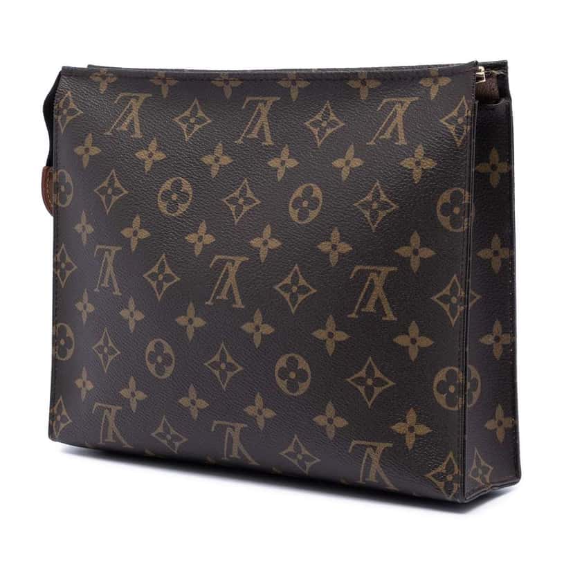Louis Vuitton Monogram Toiletry Pouch 26 Brown Very good condition - Back View