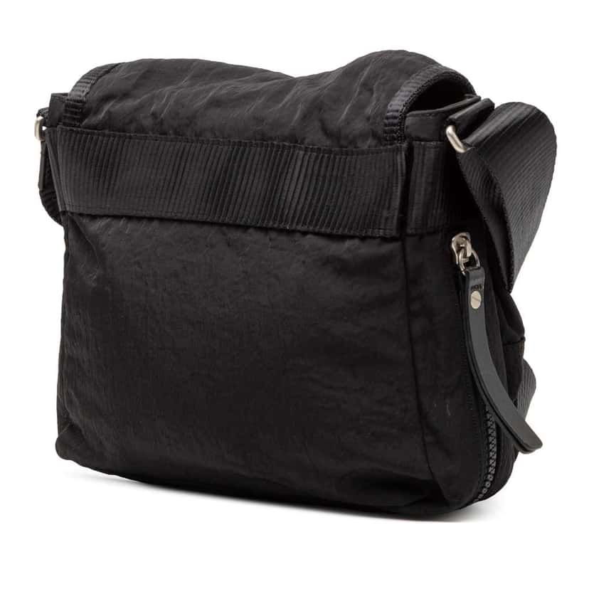 Chanel CC Nylon Sport Line Buckle Flap Crossbody Black Very good condition - Back View