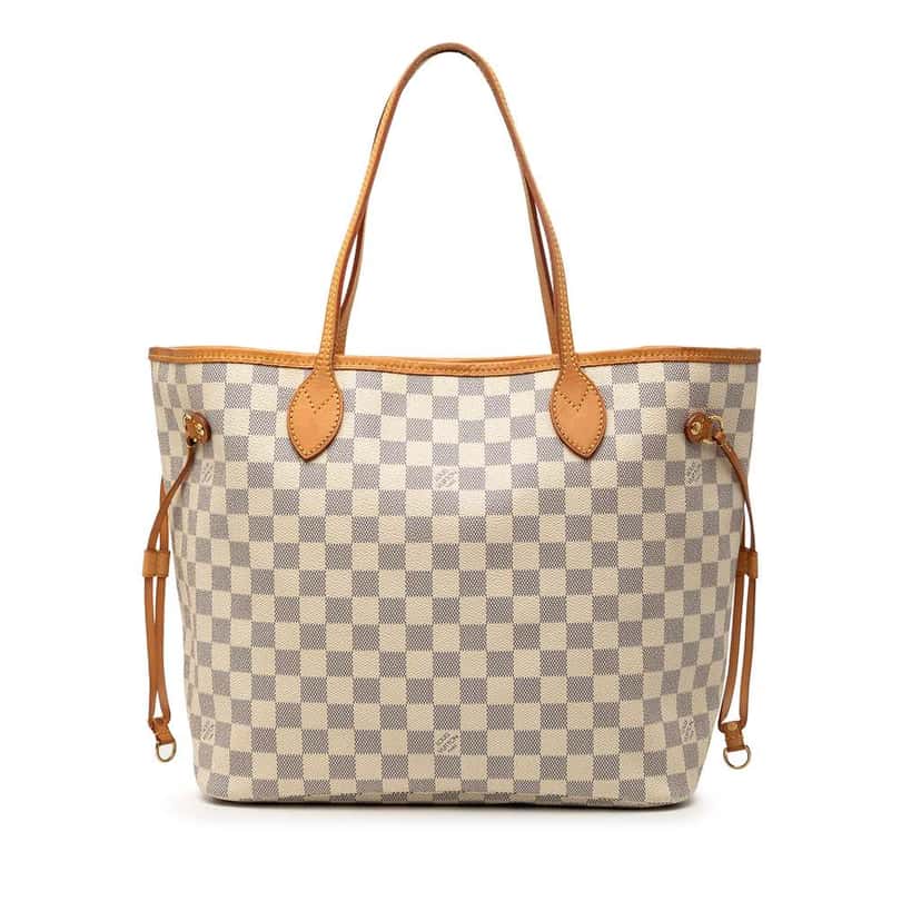 Louis Vuitton Damier Azur Neverfull MM White Very good condition - Front View