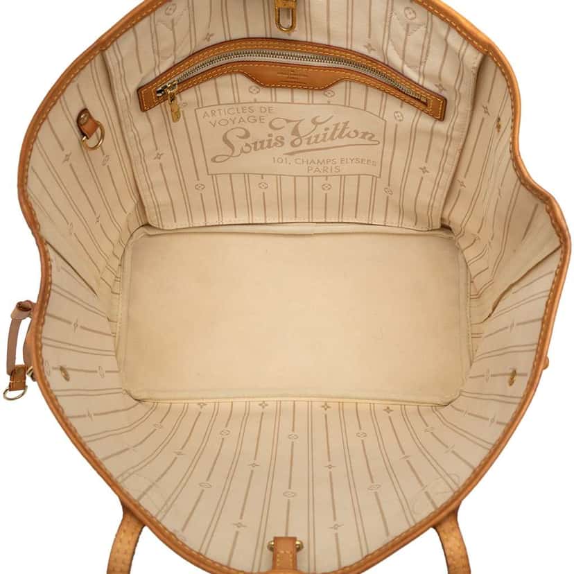 Louis Vuitton Damier Azur Neverfull MM White Very good condition - Model View