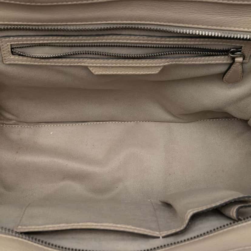 Celine Mini Leather Luggage Tote Brown Leather Good condition - Model View