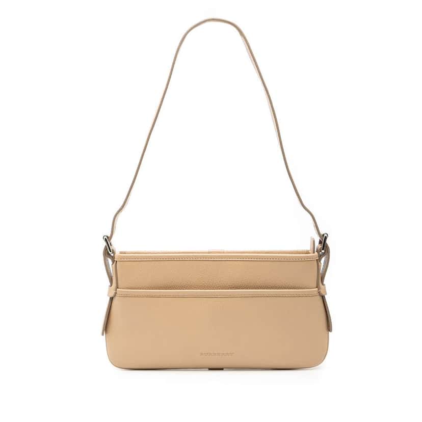 Burberry Leather Shoulder Bag Brown Leather Very good condition - Front View