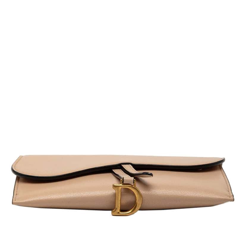 Dior Calfskin Saddle Wallet on Chain Brown Leather Good condition - Inside View