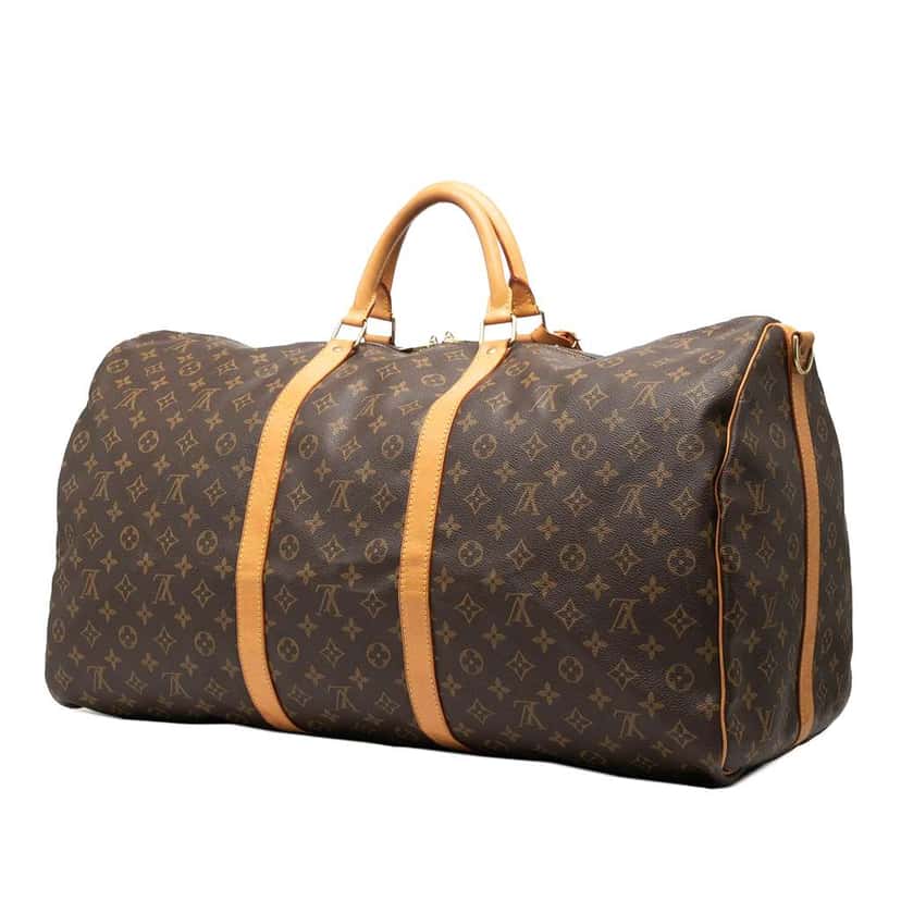 Louis Vuitton Monogram Keepall Bandouliere 60 Brown Very good condition - Back View