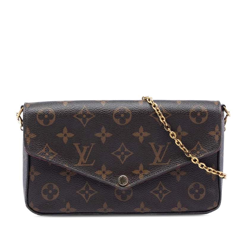 Louis Vuitton Monogram Pochette Felicie Brown Very good condition - Front View