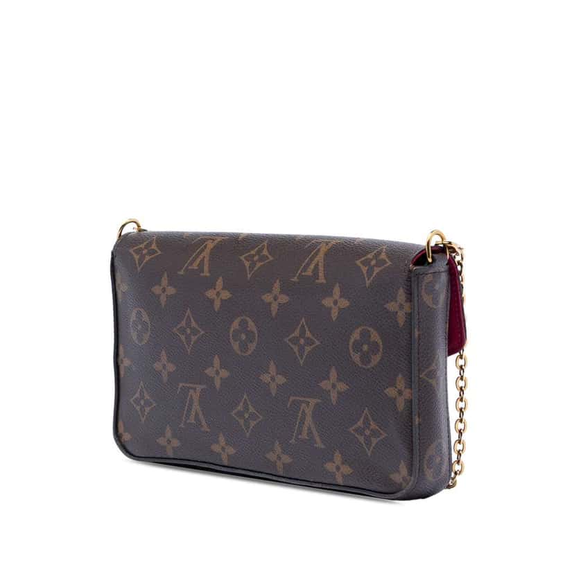 Louis Vuitton Monogram Pochette Felicie Brown Very good condition - Back View