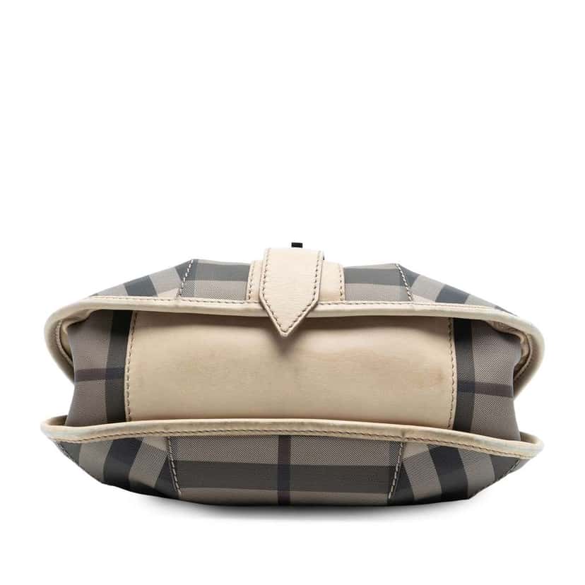 Burberry Smoked Check Coated Canvas Crossbody Brown Canvas Very good condition - Inside View