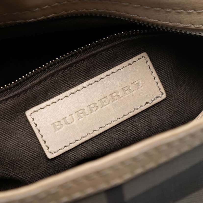 Burberry Smoked Check Coated Canvas Crossbody Brown Canvas Very good condition - Box View