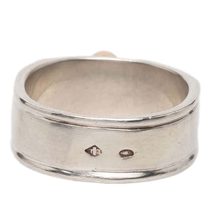 Hermès Sterling Silver and 18K Yellow Gold Artemis Ring Silver Silver Very good condition - Inside View