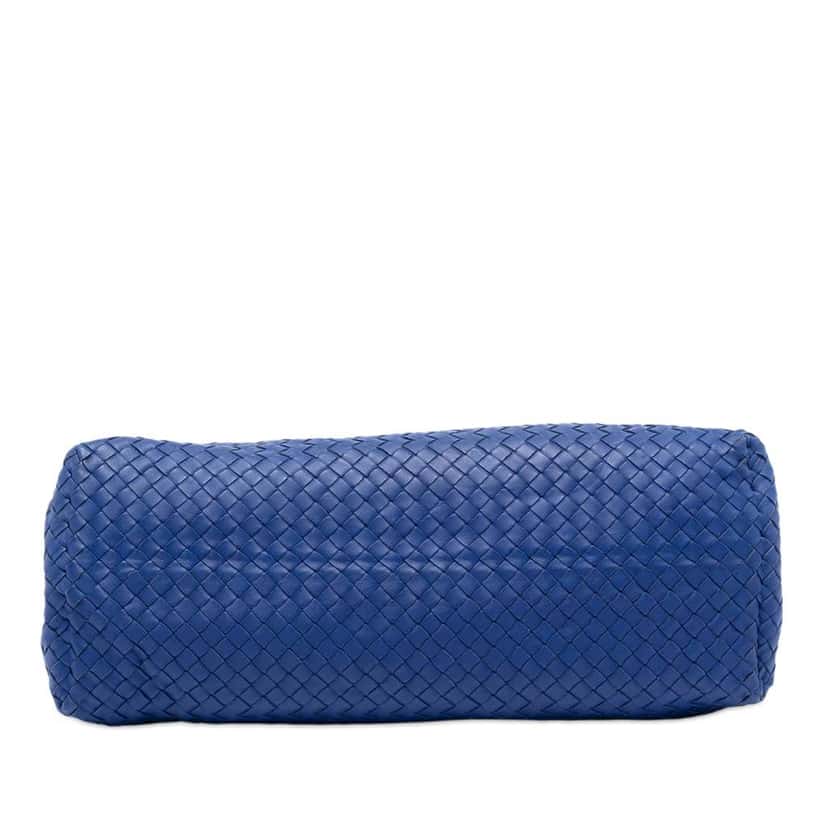 Bottega Veneta Large Nappa Intrecciato Double Chain Tote Blue Leather Good condition - Inside View