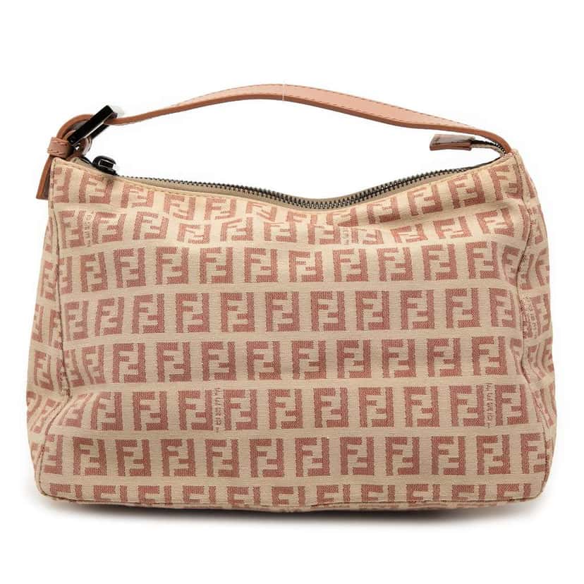 Fendi Zucchino Canvas Handbag Brown Canvas Very good condition - Front View