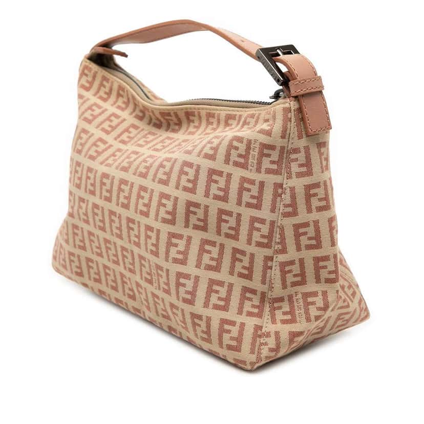 Fendi Zucchino Canvas Handbag Brown Canvas Very good condition - Back View