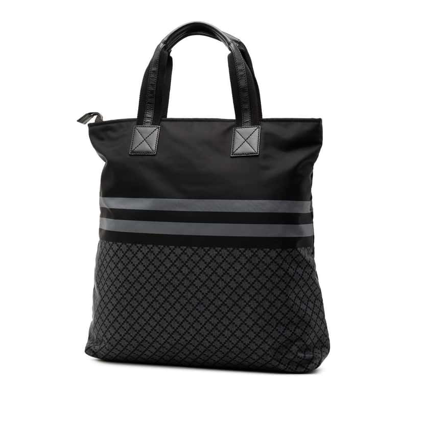 Gucci Diamante Nylon Web Tote Black Very good condition - Back View