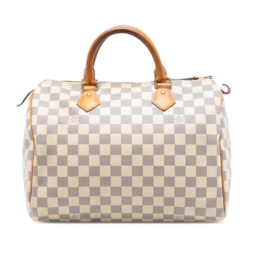 Louis Vuitton Damier Azur Speedy 30 White Very good condition - Front View