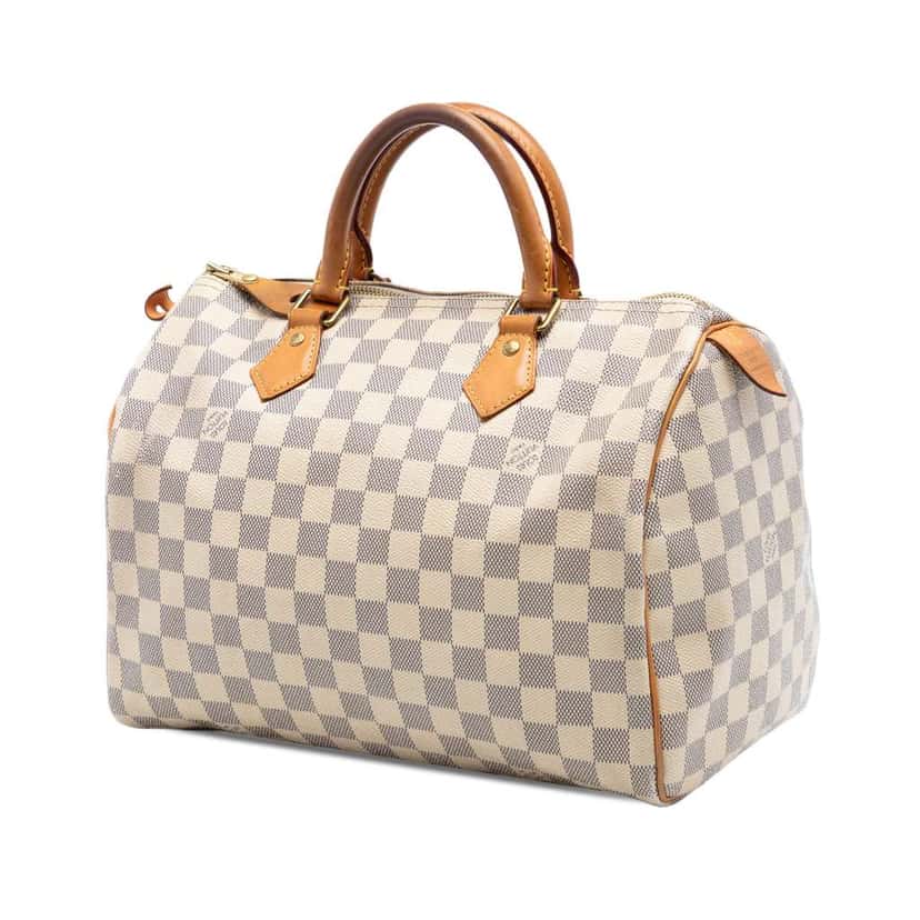 Louis Vuitton Damier Azur Speedy 30 White Very good condition - Back View