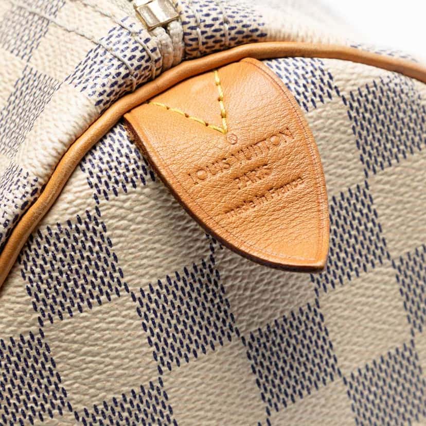 Louis Vuitton Damier Azur Speedy 30 White Very good condition - Box View