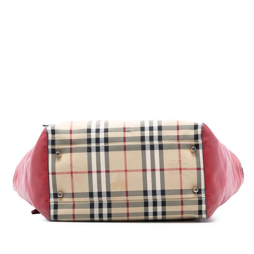 Burberry Small Haymarket Check Canvas and Leather Canterbury Tote Brown Canvas Very good condition - Inside View